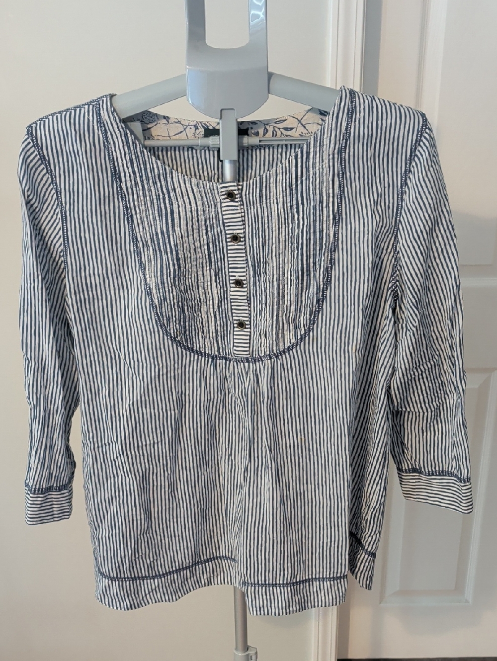 Lauren Ralph Lauren Navy & White Striped Cotton Tunic